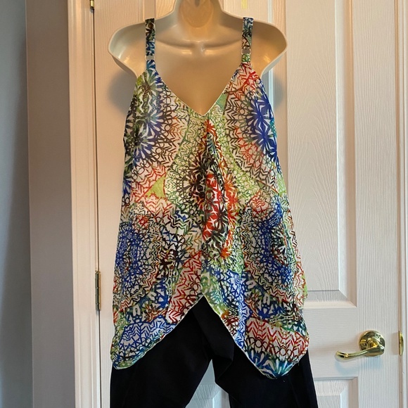 BUY 2 ITEMS & GET 1 FREE: Boho Colourful Kerchief Top Sz 1X - Picture 6 of 10